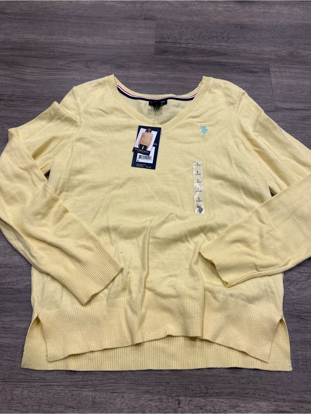 Polo by Ralph Lauren Women's V-Neck Sweater - Light Yellow